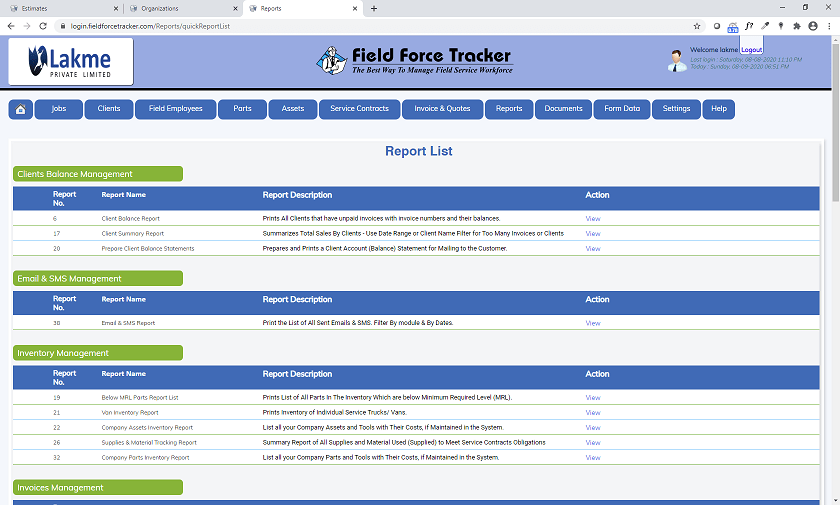 Custom Reports and Analytic Dashboards 2 Field Service Software Reports