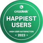 crozdesk happiest users badge 150x150 1